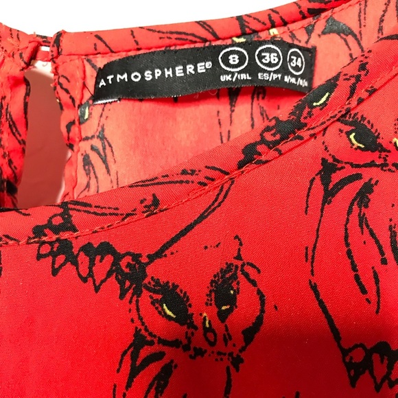 Atmosphere red owl cold shoulder size 8 - Picture 4 of 5